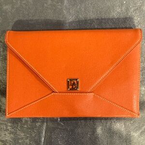 Dooney & Bourke Orange Envelope Clutch